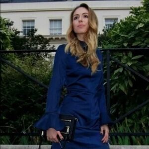 Zara Blue Backless Dress Small